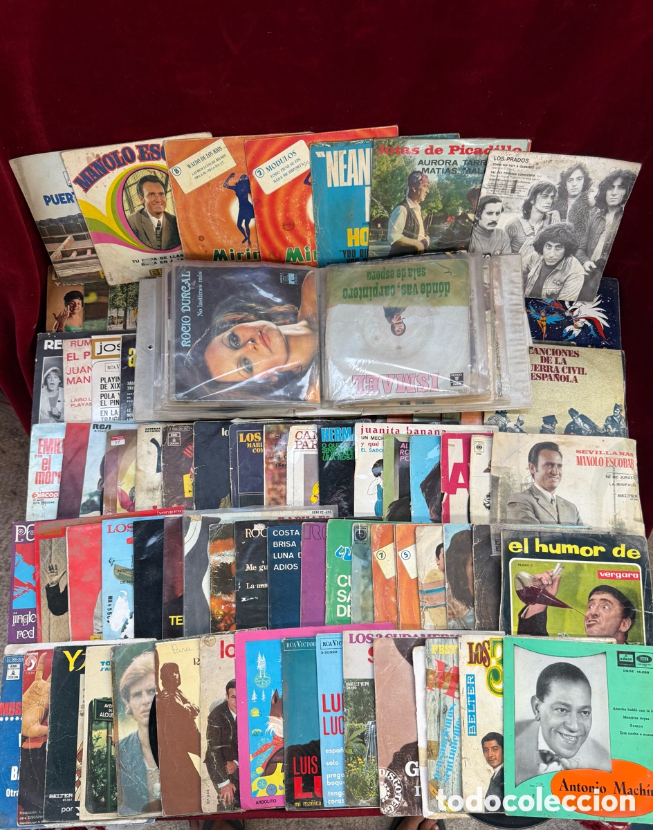 Discos de vinilo: Gran lote +100 discos peque&ntilde;os de vinilo,Singles!
