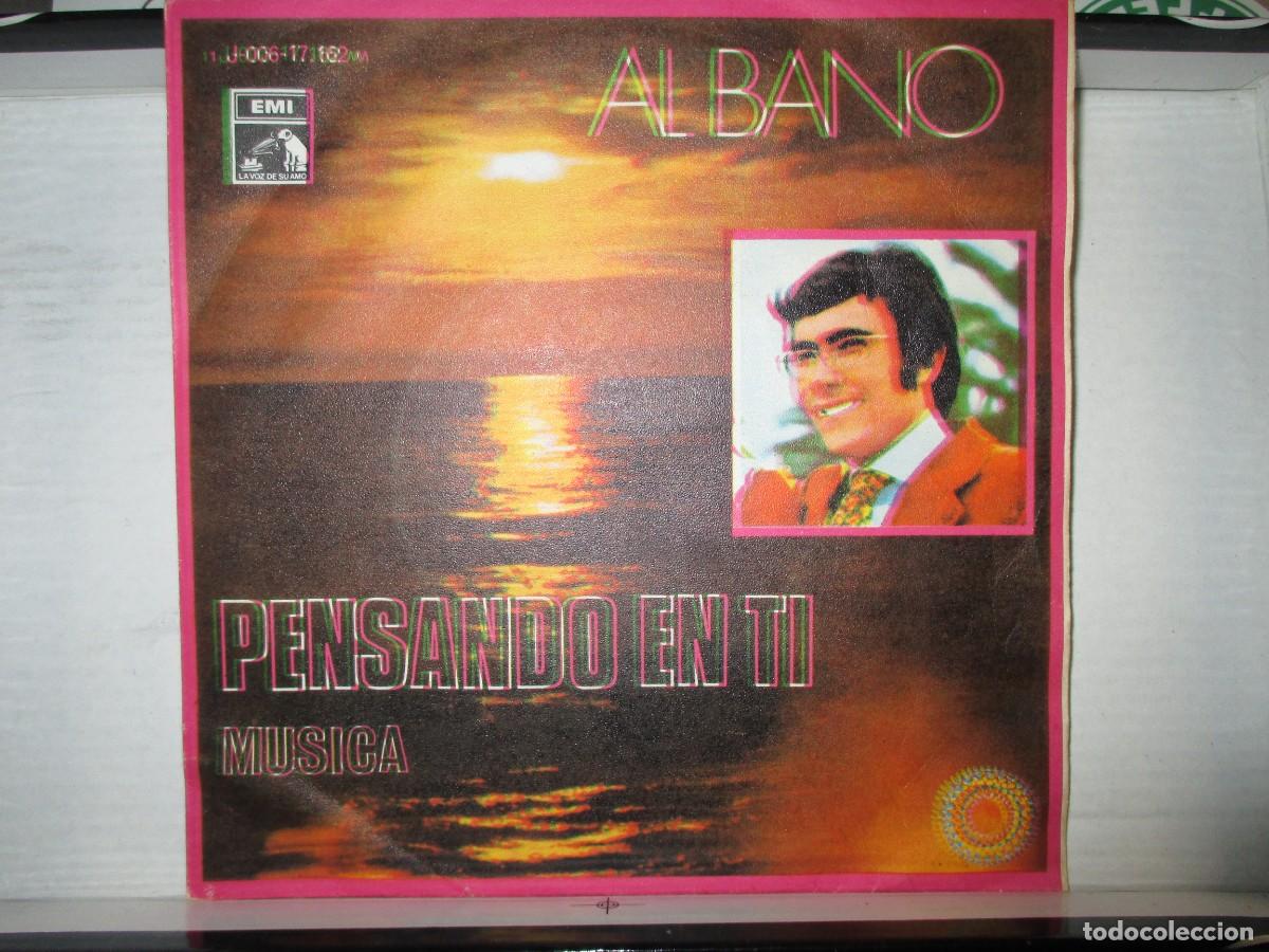 Discos de vinilo: 906- Vinilo Single Al Bano - Pensando en ti / M&uacute;sica (1969) Excelente Estado