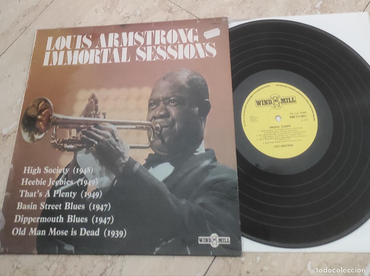 Discos de vinilo: Louis Armstrong &ndash; Immortal Sessions-LP-ORIGINAL- EDICION INGLESA-1974-EXCELENTE ESTADO-