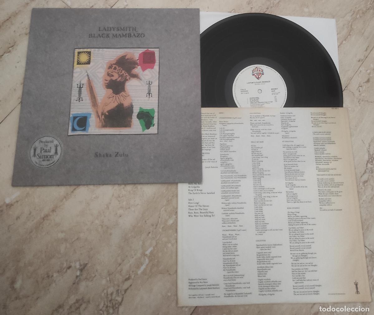 Discos de vinilo: Ladysmith Black Mambazo &ndash; Shaka Zulu-LP-ORIGINAL-ESPA&Ntilde;A-1988-EXCELENTE COMO NUEVO-