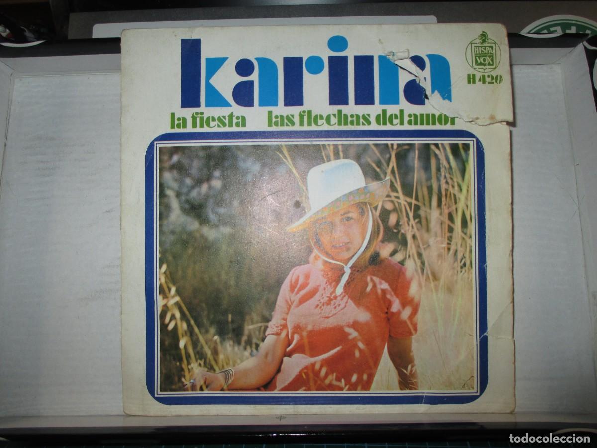 Vinyl-Schallplatten: 913- Vinilo Single Karina &ndash; La Fiesta / Las Flechas del Amor (1968) - Hispavox