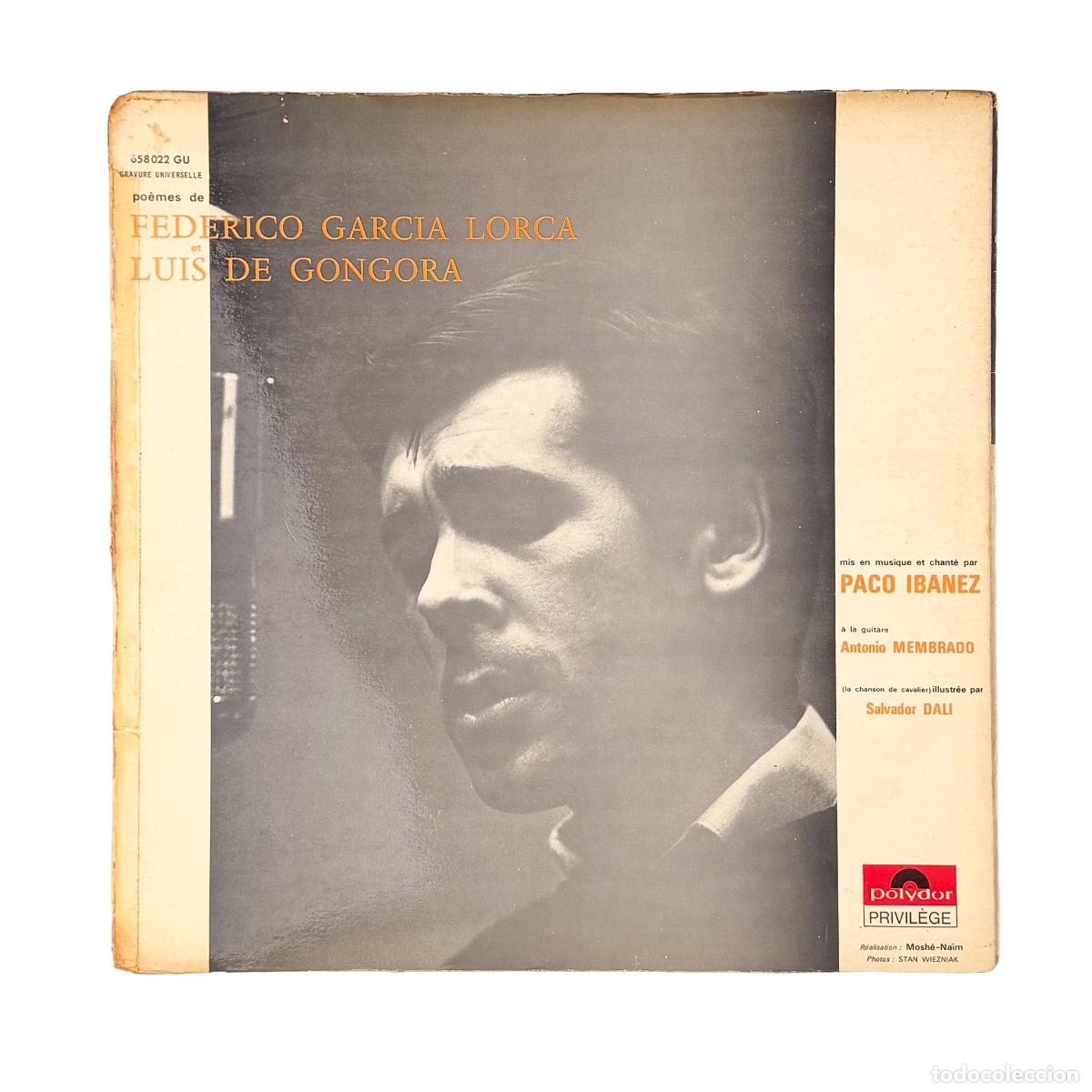 Discos de vinilo: LP. Paco Iba&ntilde;ez. Po&egrave;mes De Federico Garcia Lorca Et Luis De Gongora (G+/G+)