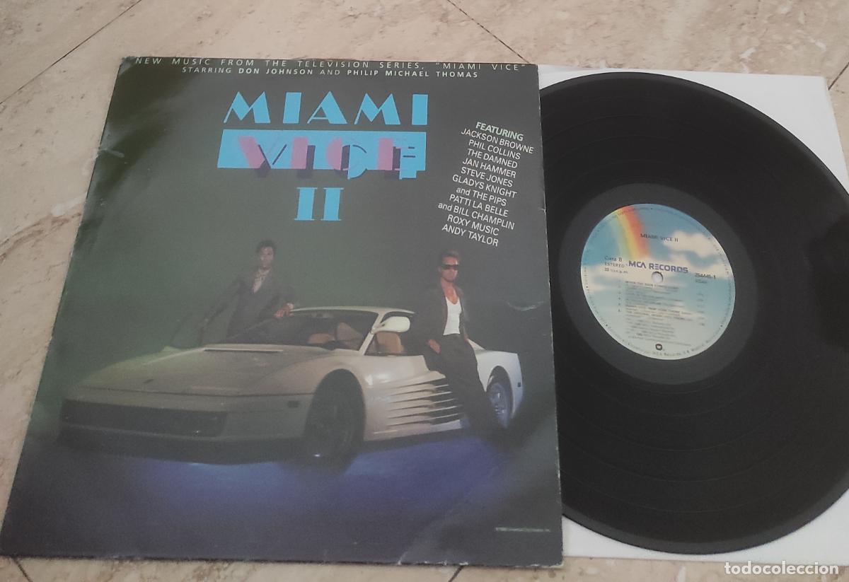Discos de vinilo: Miami Vice II (New Music From The Television Series-LP- EDICION ESPA&Ntilde;OLA-1986-