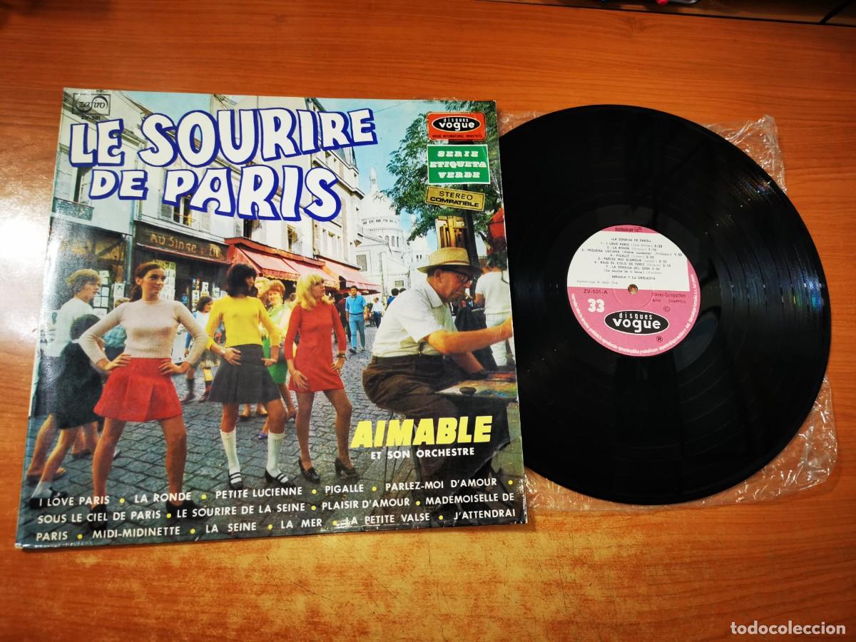 Discos de vinilo: LE SOURIRE DE PARIS AIMABLE ORCHESTRE LP VINILO DEL A&Ntilde;O 1969 ESPA&Ntilde;A CONTIENE 14 TEMAS