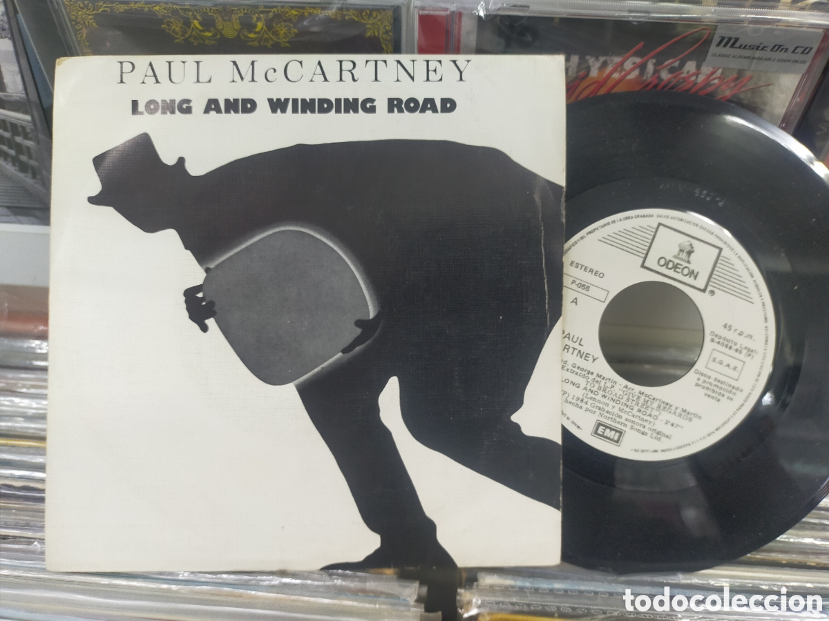 Discos de vinilo: Paul mccartney single promocional long and winding road Espa&ntilde;a 1985