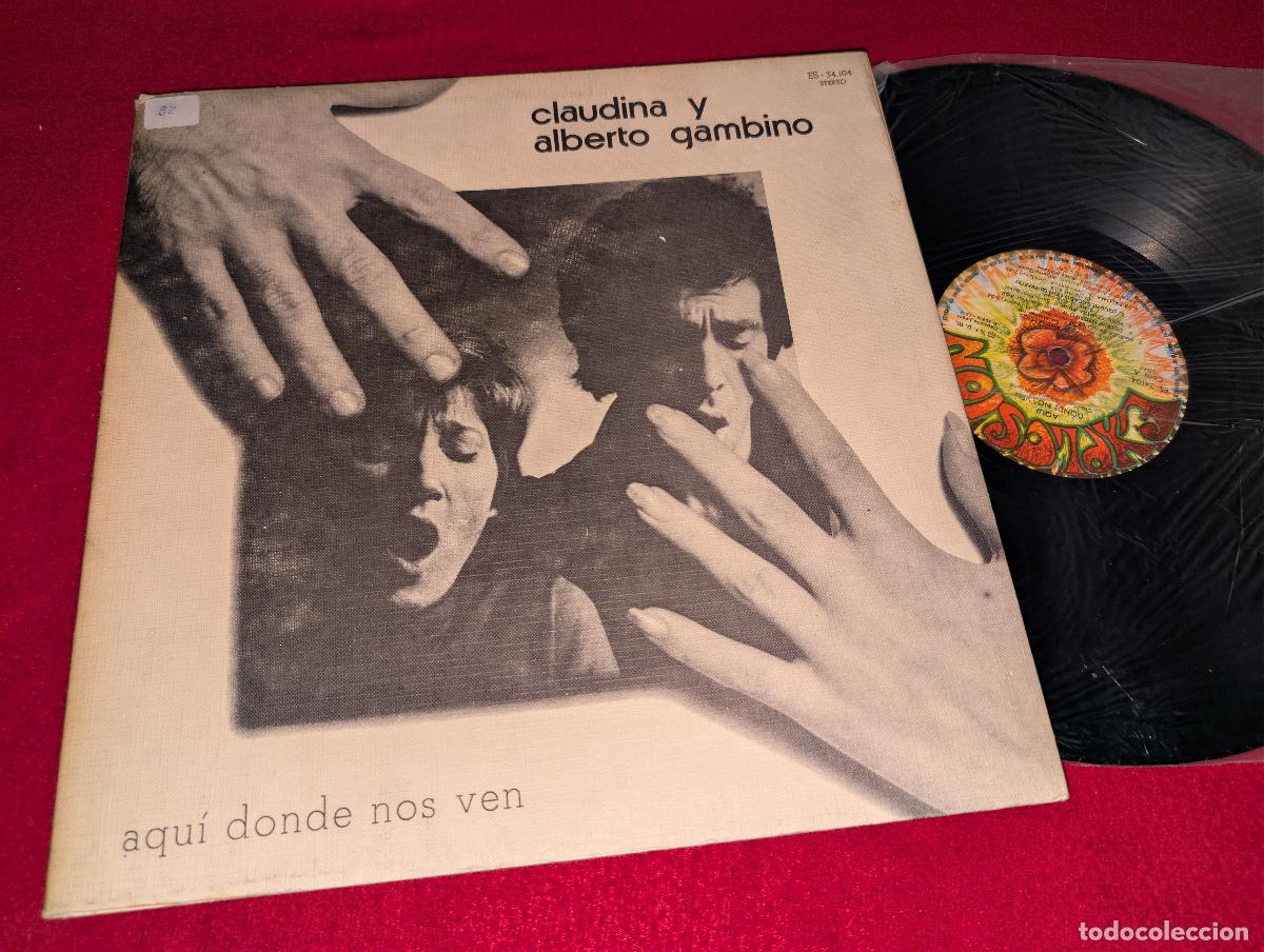 Discos de vinilo: CLAUDINA Y ALBERTO GAMBINO Aqui donde nos ven LP 1974 Explosion SPAIN ESPA&Ntilde;A gatefold TROQUEL
