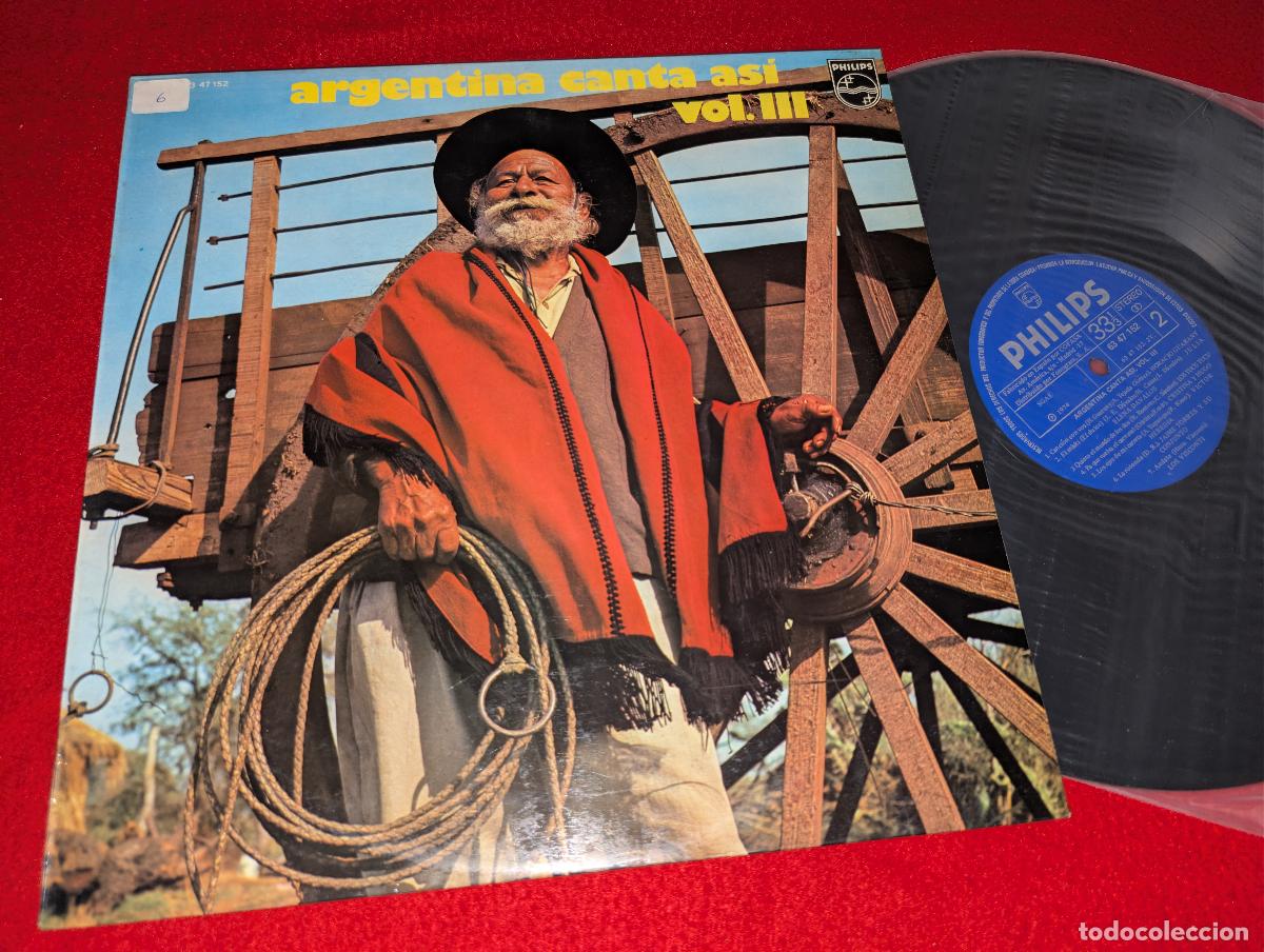 Discos de vinilo: ARGENTINA CANTA ASI vol.III LP 1974 spain SOSA+ALBA+FALU+VISCONTI+FRONTERIZOS+DAVALOS+HEREDIA++