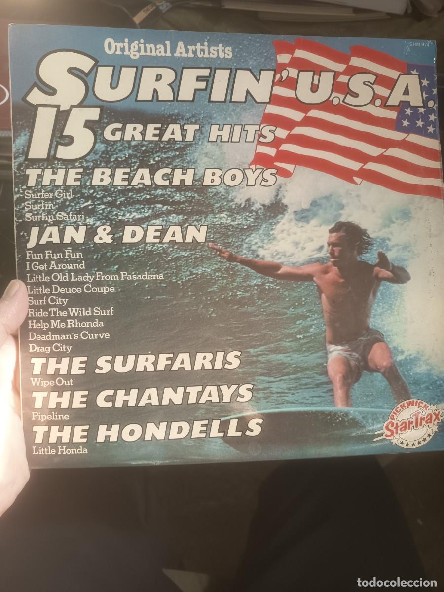Discos de vinilo: DISCO LP SURFIN, USA,( 15 GREAT HITS)