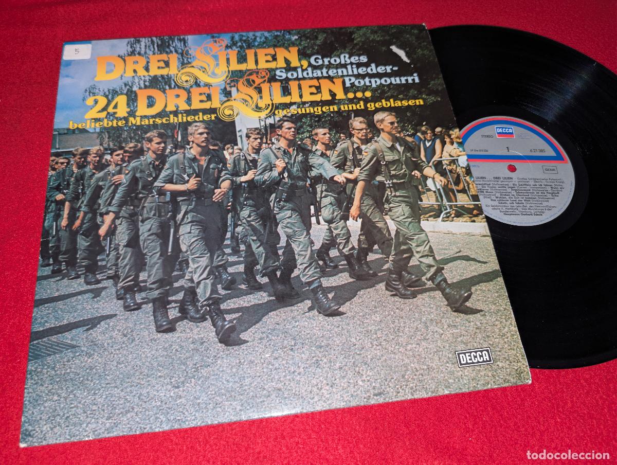 Discos de vinilo: DREI SILIEN 24 Grobes soldatenlieder potpourri MILITARES ejercito LP Decca GERMANY ALEMANIA