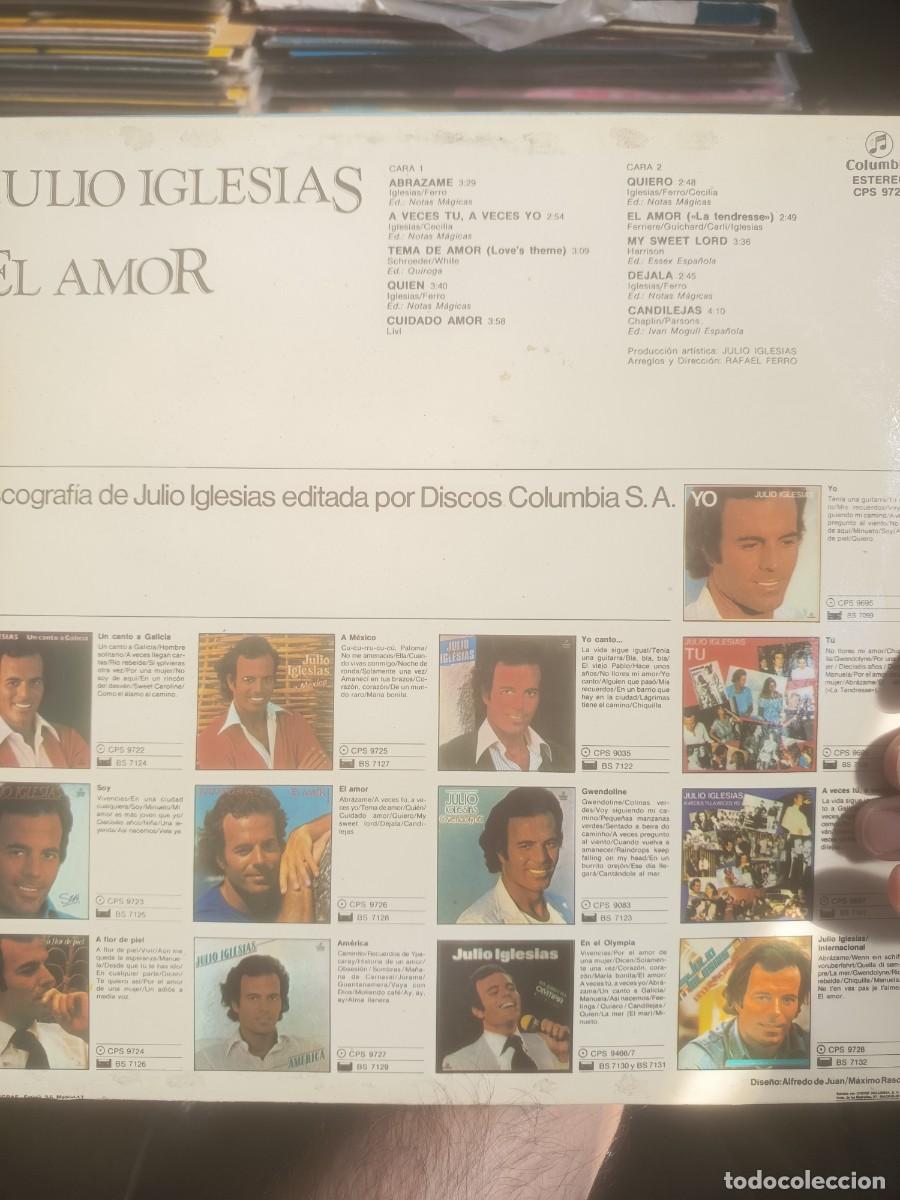 Discos de vinilo: DISCO LP JULIO IGLESIAS,( EL AMOR) - Foto 2