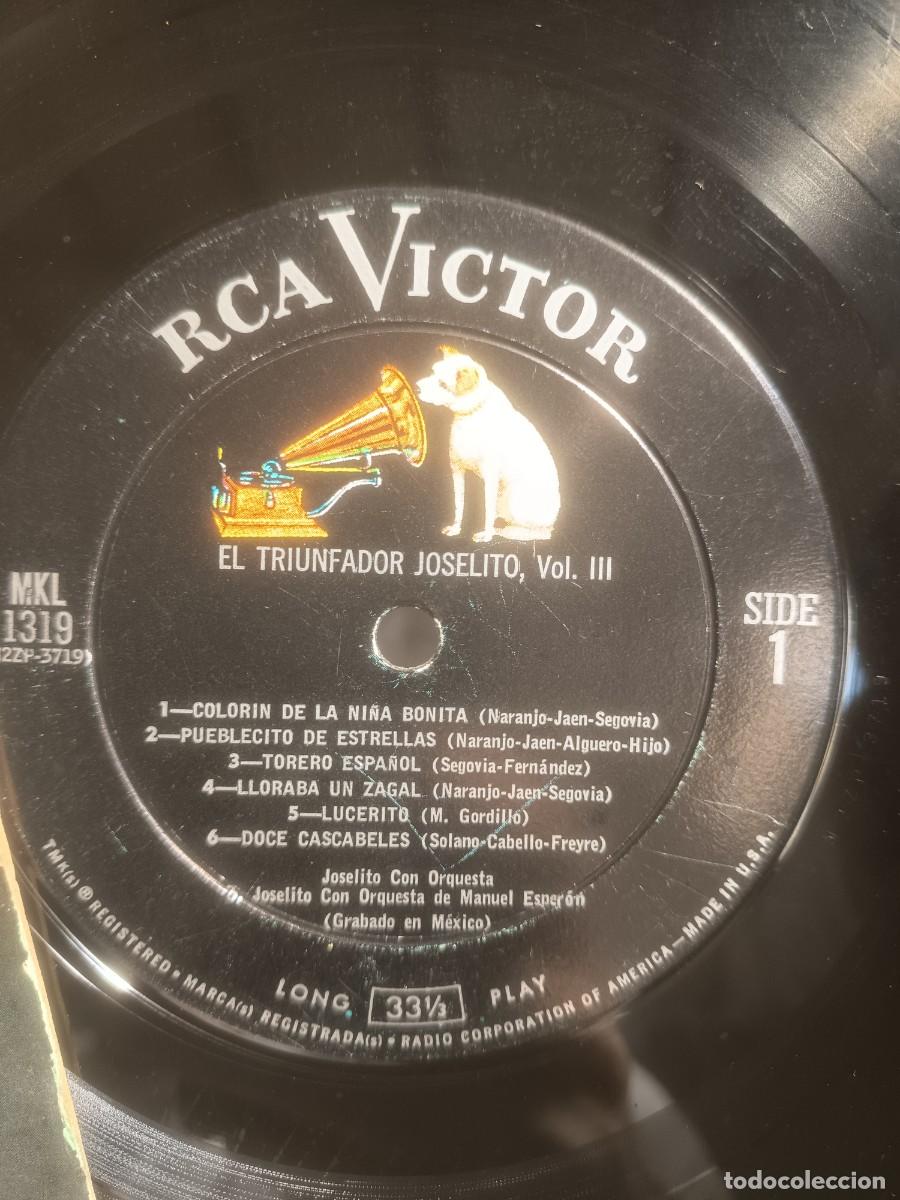 Discos de vinilo: DISCO LP EL TRIUNFADOR JOSELITO - Foto 3