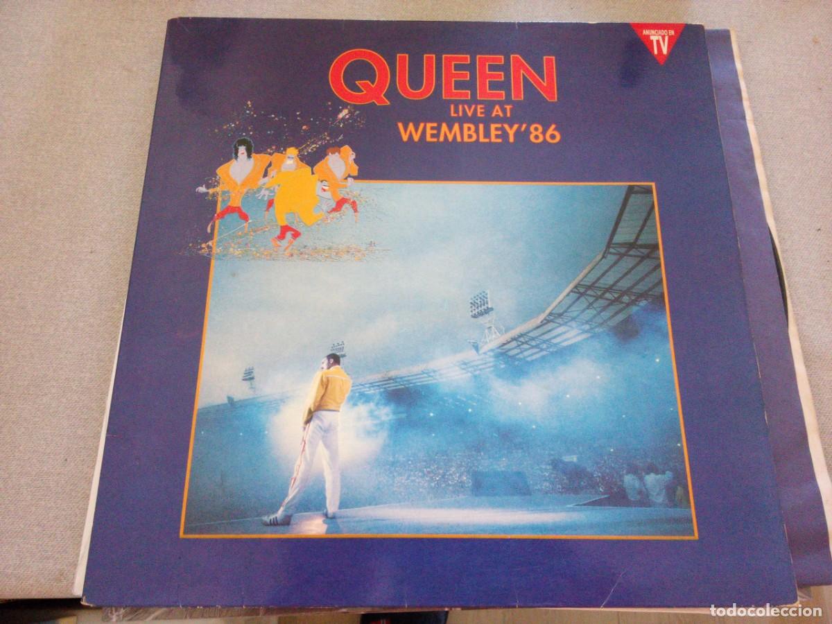 Discos de vinilo: QUEEN LIVE AT WEMBLEY&acute; 86 DOBLE VINILOS GATEFOLD CON INSERTOS SPAIN ORIGINAL