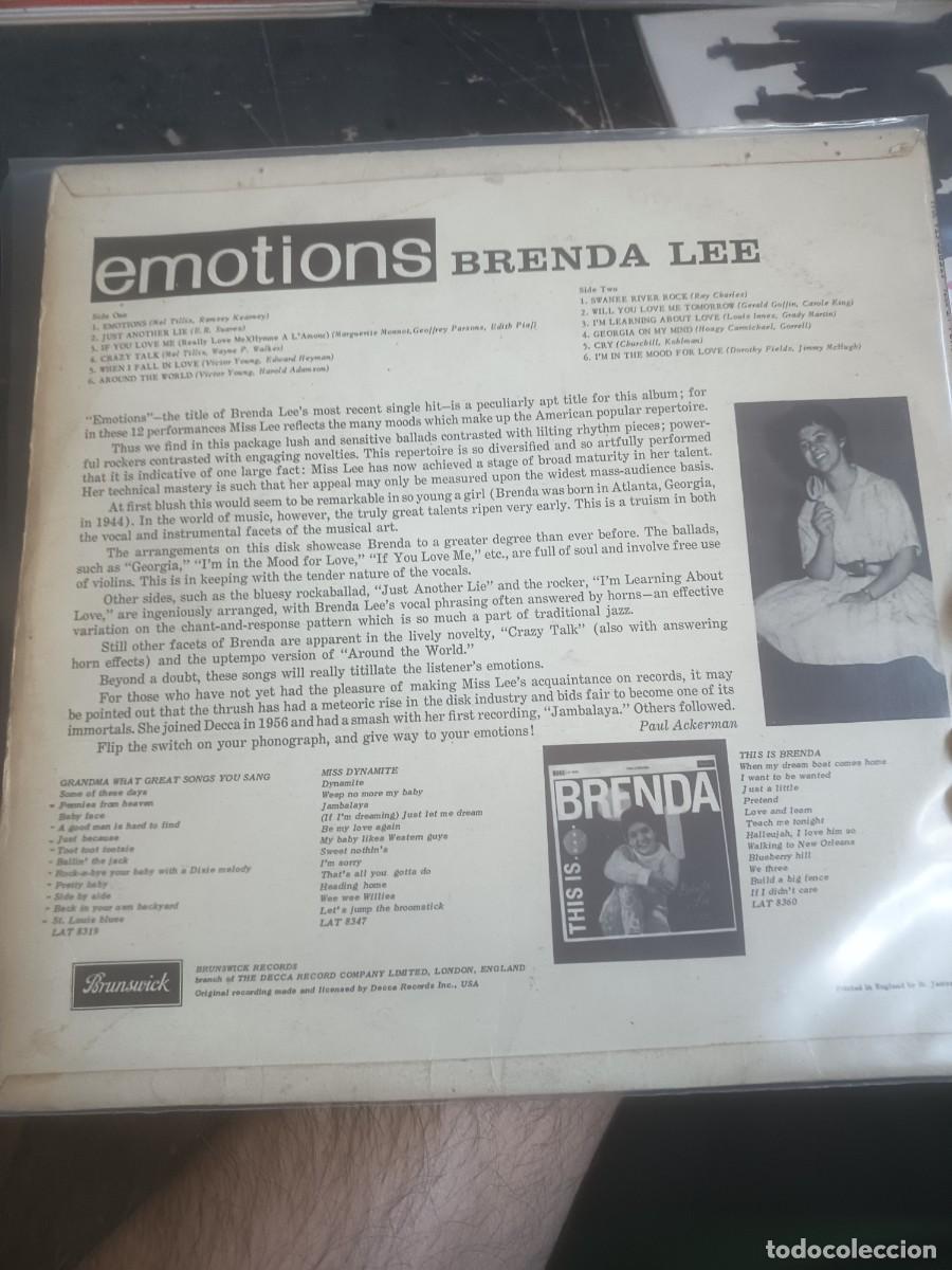 Discos de vinilo: DISCO LP BRENDA LEE,( EMOTIONS) - Foto 2