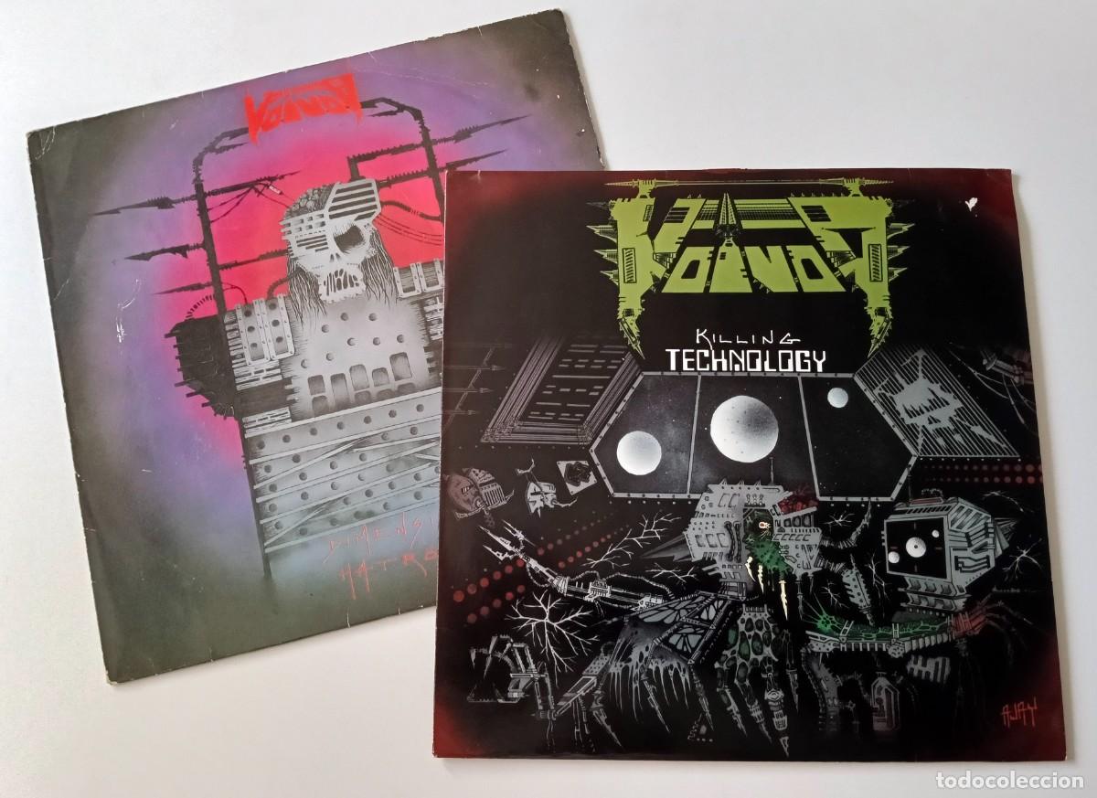 Discos de vinilo: LOTE 2 LPS DE VOIVOD : DIMENSION HATROSS + KILLING TECHNOLOGY
