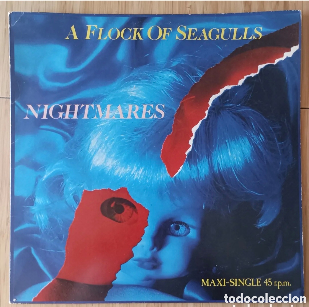 Discos de vinilo: MAXI SG DE A FLOCK OF SEAGULLS &rdquo;NIGHTMARES&rdquo; (1983)