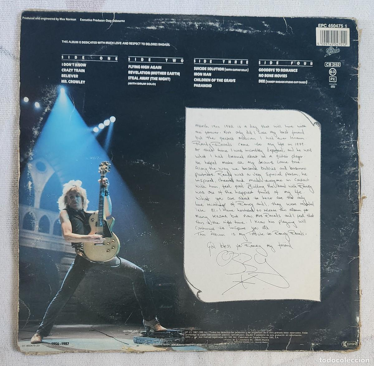 Discos de vinilo: Osbourne - Randy Rhoads Tribute 2 LP - Foto 2