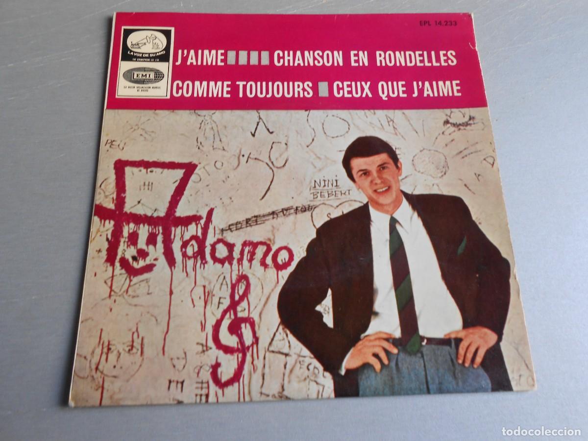 Discos de vinilo: ADAMO, EP, J&acute;AIME + 3, A&Ntilde;O 1965, LA VOZ DE SU AMO EPL 14.233