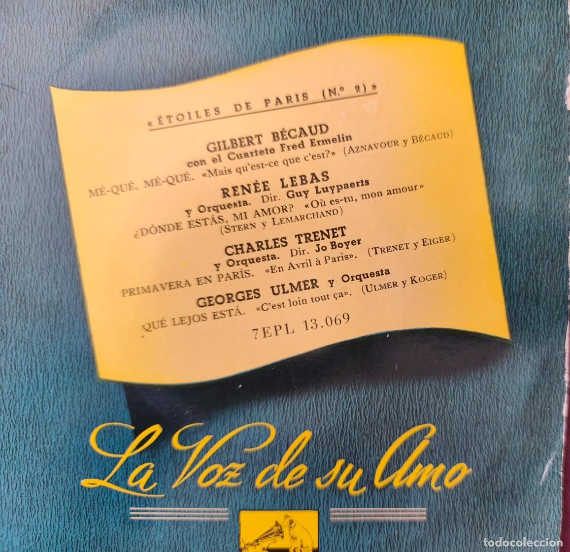Discos de vinilo: La Voz de Su Amo: &Eacute;toiles de Paris (N.&ordm; 2)