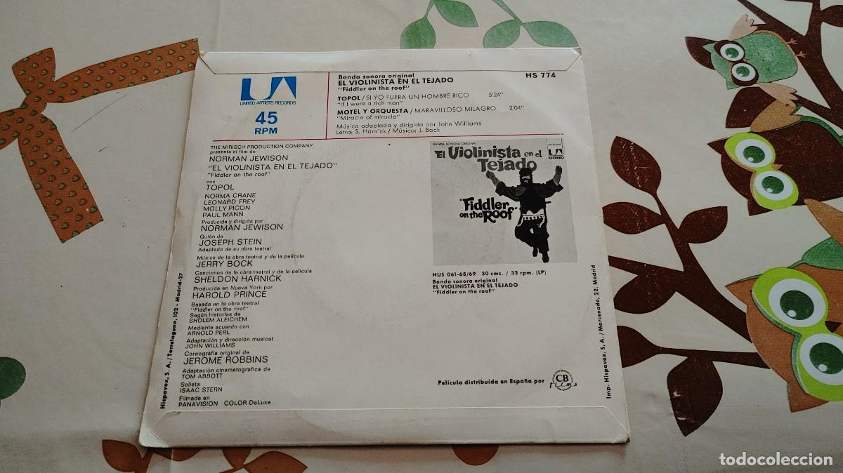Discos de vinilo: TOPOL-SINGLE SI YO FUERA RICO - Foto 3