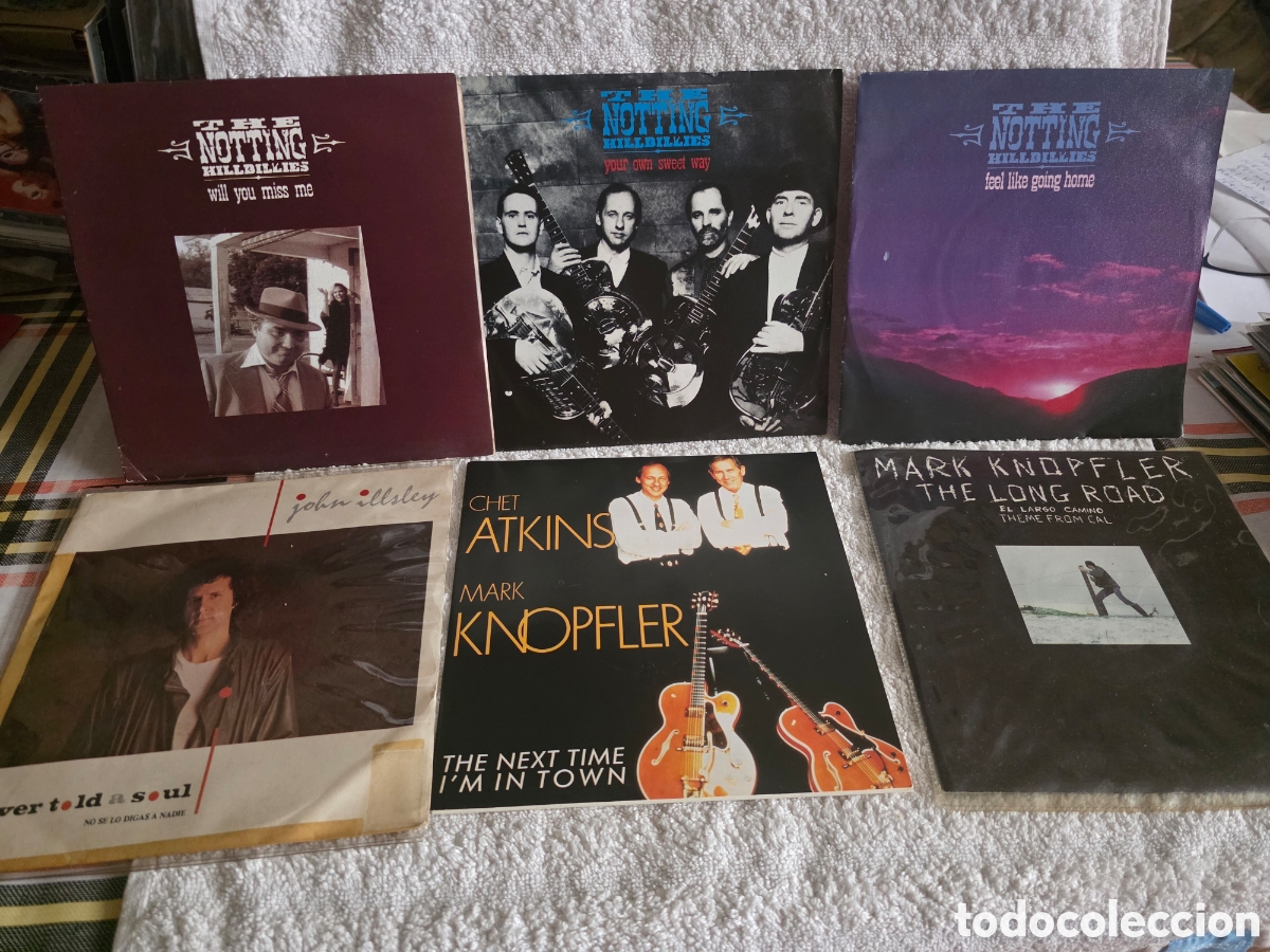 Discos de vinilo: MARK KNOFFLER.- JOHN ILLSLEY- NOTTING HILL BILLIERS 6 singles
