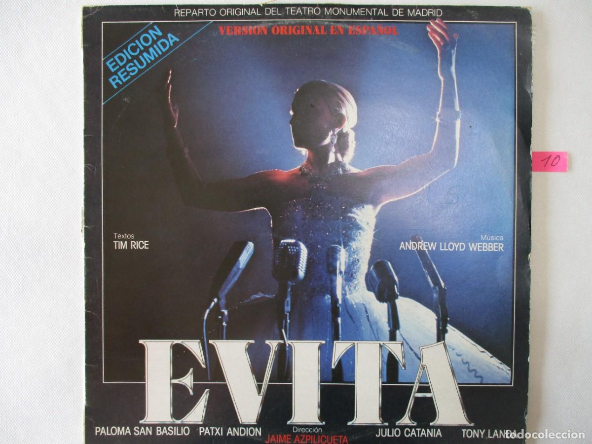 Discos de vinilo: DISCO LP ,PALOMA SAN BASILIO , OBRA EVITA . BUEN ESTADO VER FOTOS