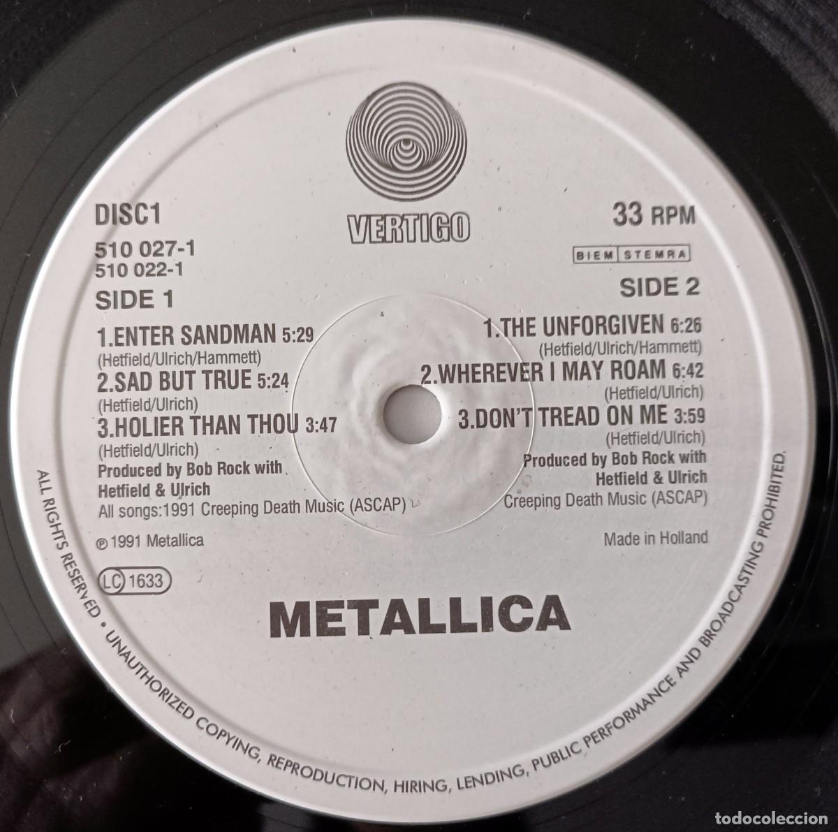 Discos de vinilo: LP METALLICA - METALLICA - Foto 6