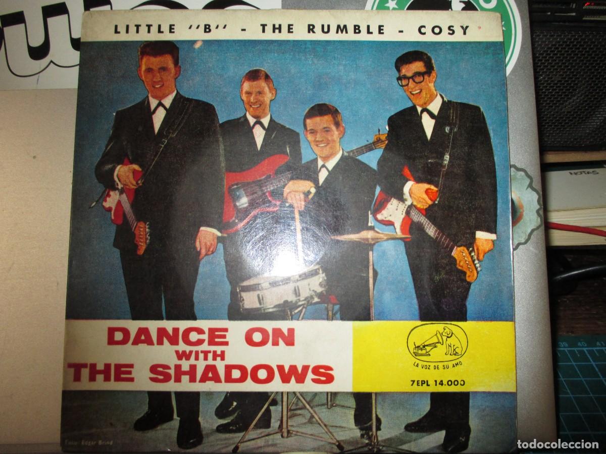 Discos de vinilo: 927- EP Vinilo 7&rdquo; The Shadows &ndash; Dance On With The Shadows (1963) Edici&oacute;n Espa&ntilde;ola