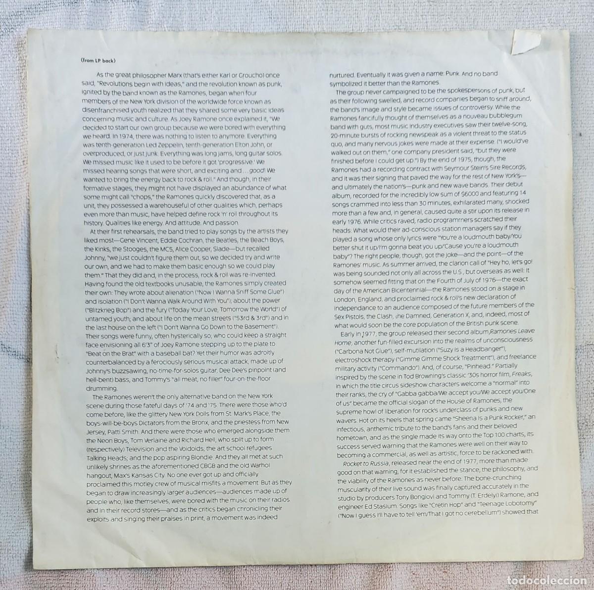 Discos de vinilo: Ramones - Ramones Mania - Foto 5