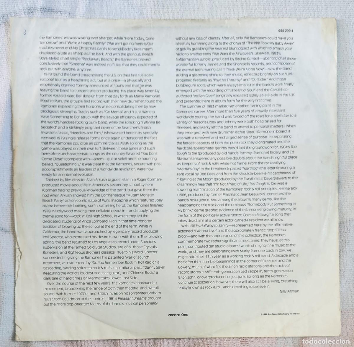 Discos de vinilo: Ramones - Ramones Mania - Foto 6