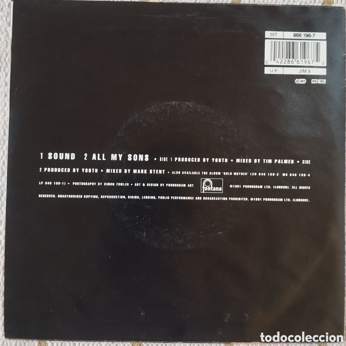 Discos de vinilo: James - Sound / All my sons - single - Foto 2