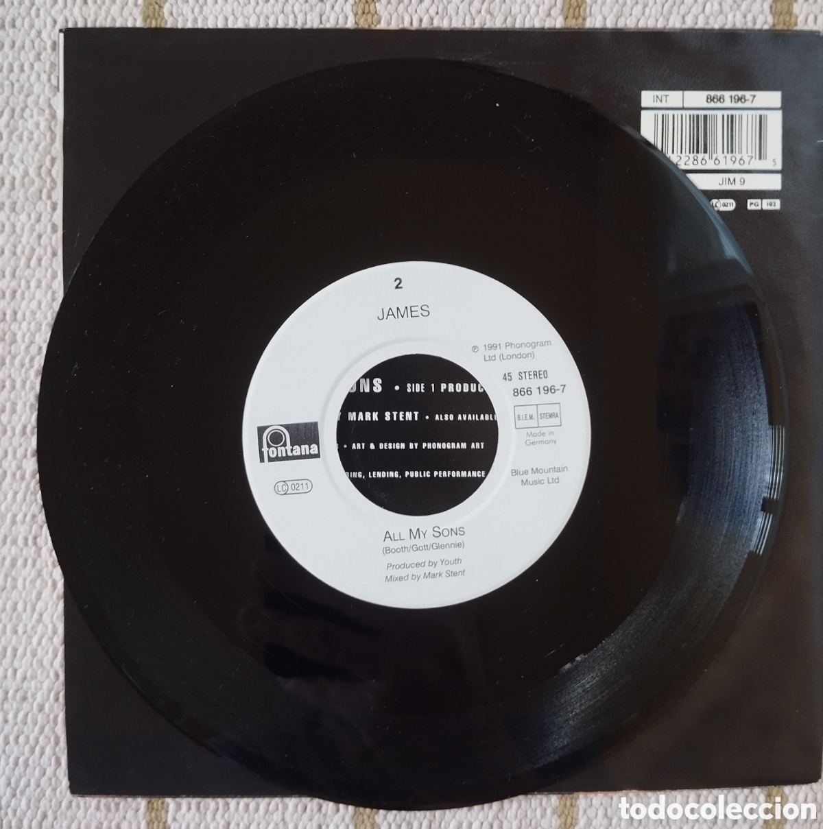 Discos de vinilo: James - Sound / All my sons - single - Foto 6