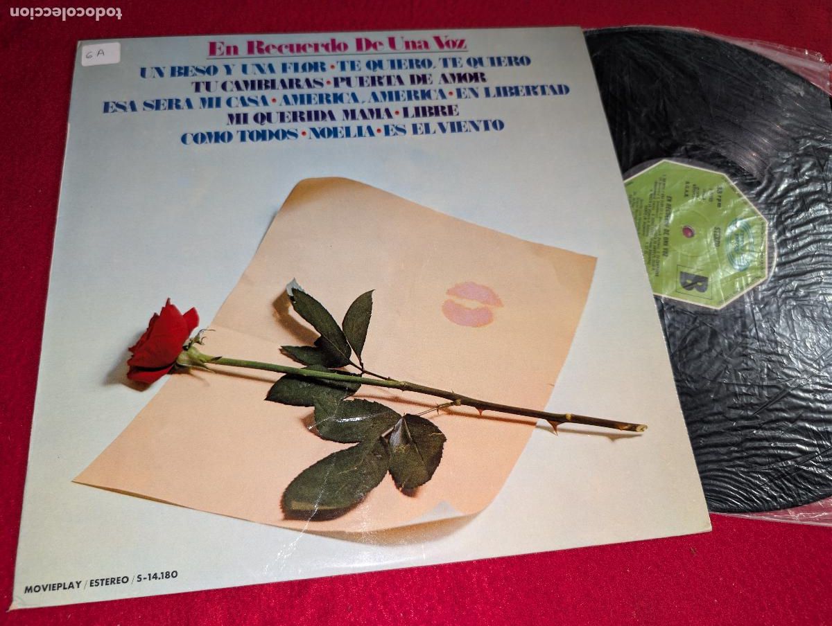 Discos de vinilo: GRUPO ESTUDIO En recuerdo de una voz LP 1974 Movieplay EDDY GUERIN+JOAQUIN TORRES++