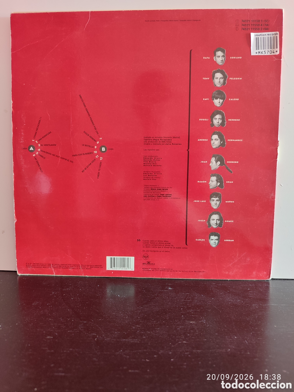 Discos de vinilo: Los Manolos &ndash; Dulce Veneno - Foto 2