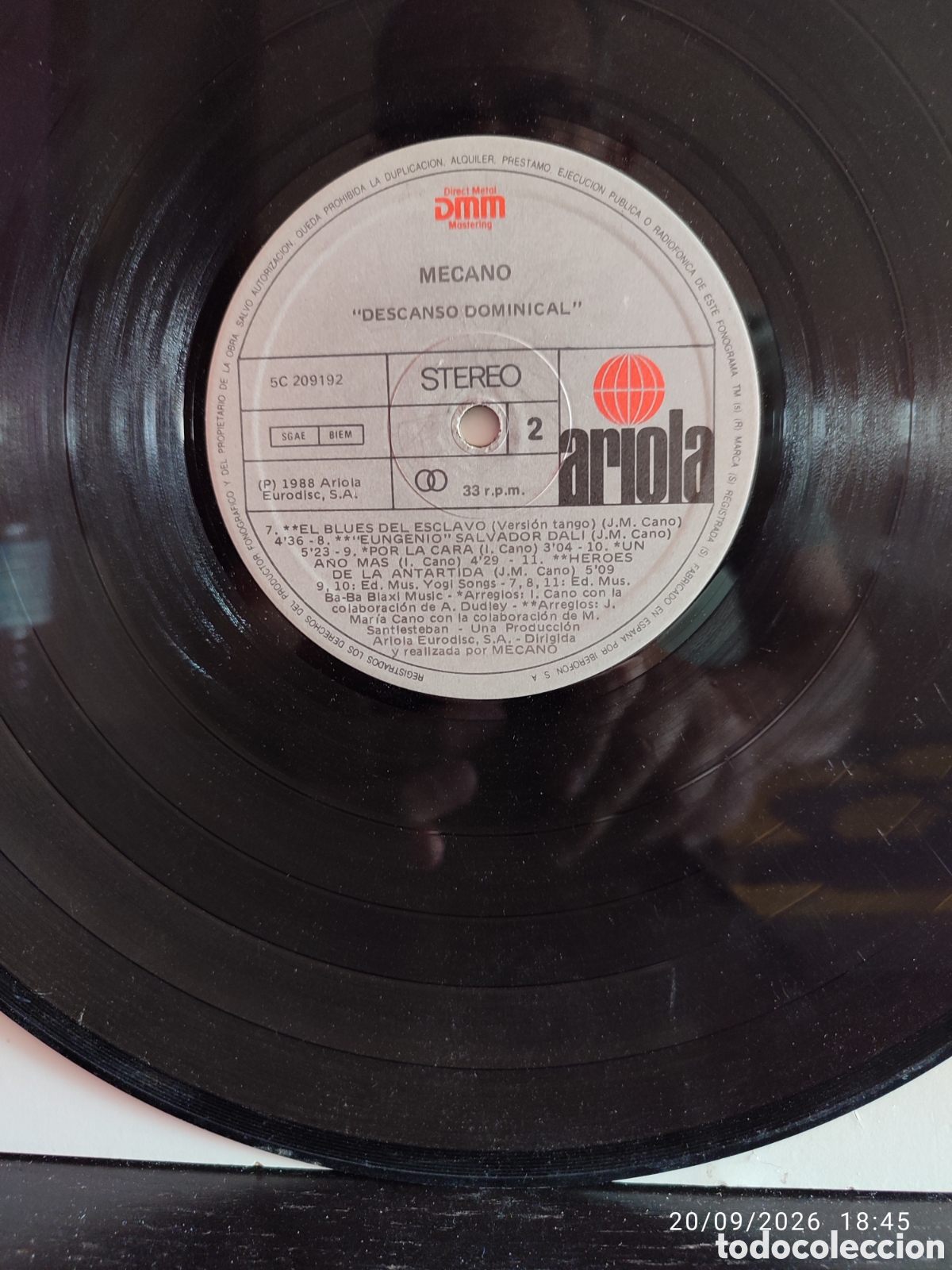 Discos de vinilo: Mecano &ndash; Descanso Dominical - Foto 2