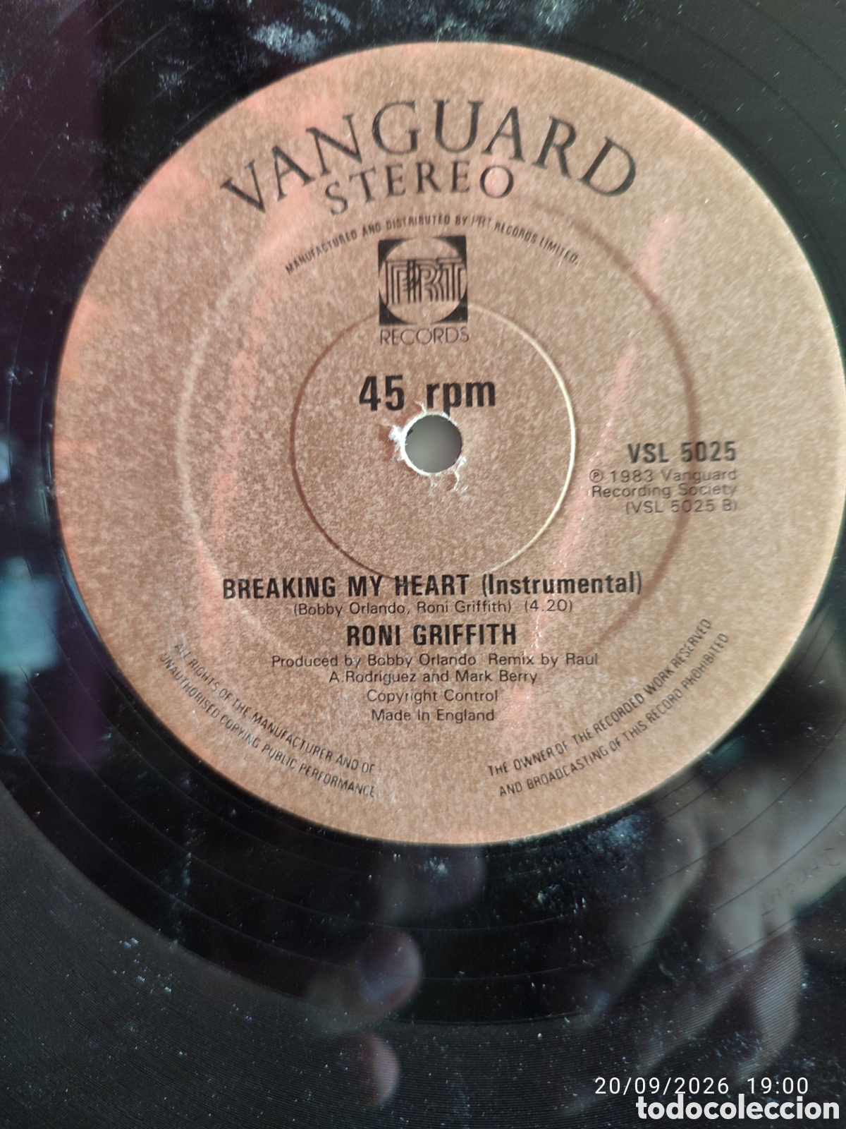 Discos de vinilo: Roni Griffith &ndash; Breaking My Heart - Foto 2