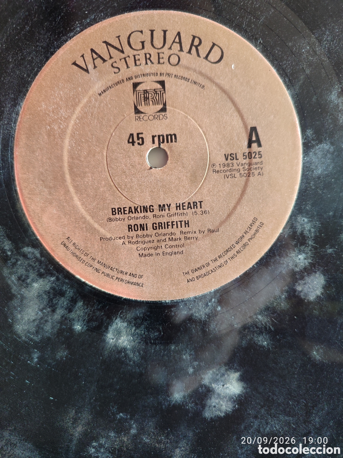 Discos de vinilo: Roni Griffith &ndash; Breaking My Heart - Foto 1