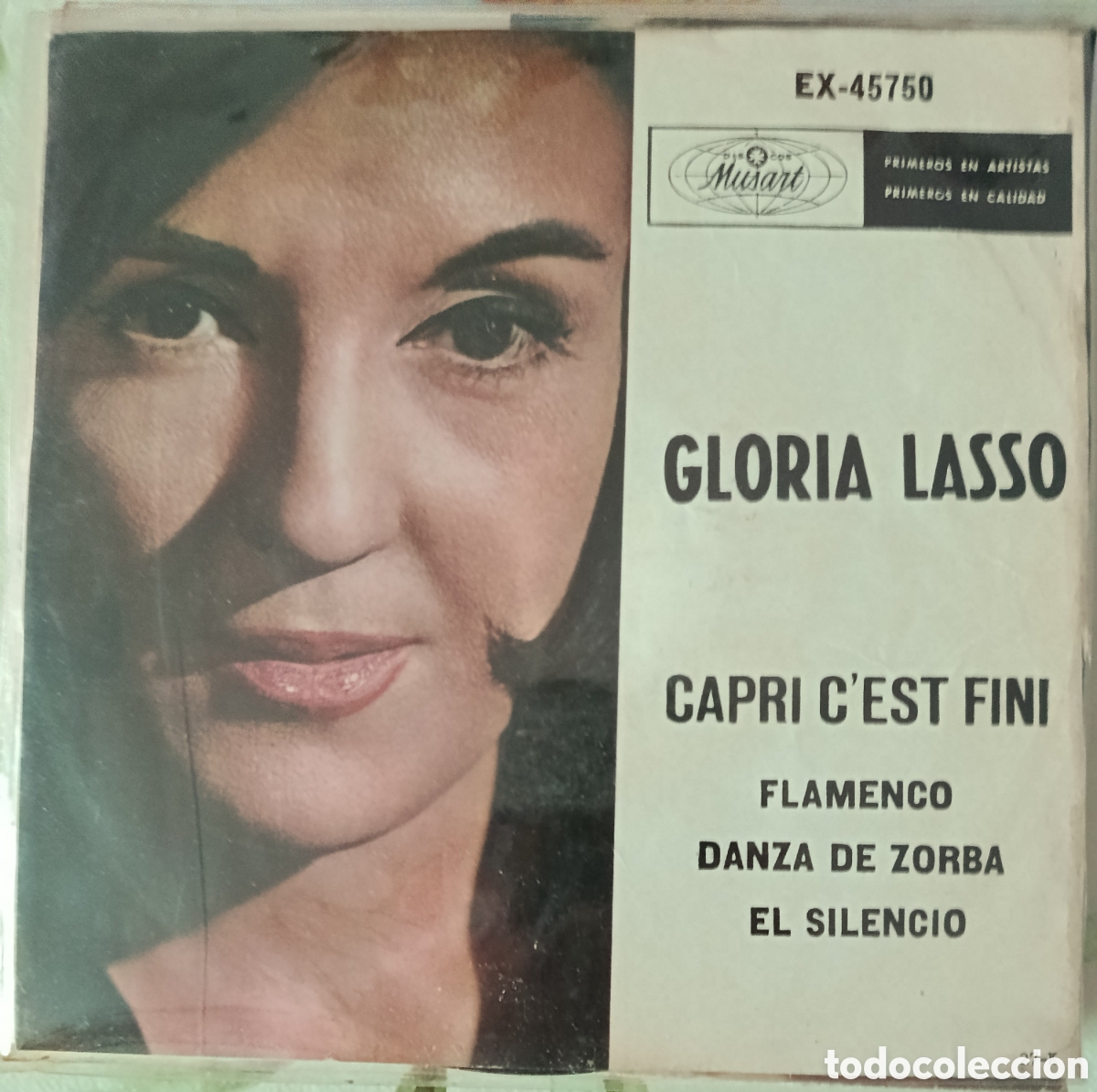 Discos de vinilo: Gloria Lasso Ep sello Musart editado en M&eacute;xico.
