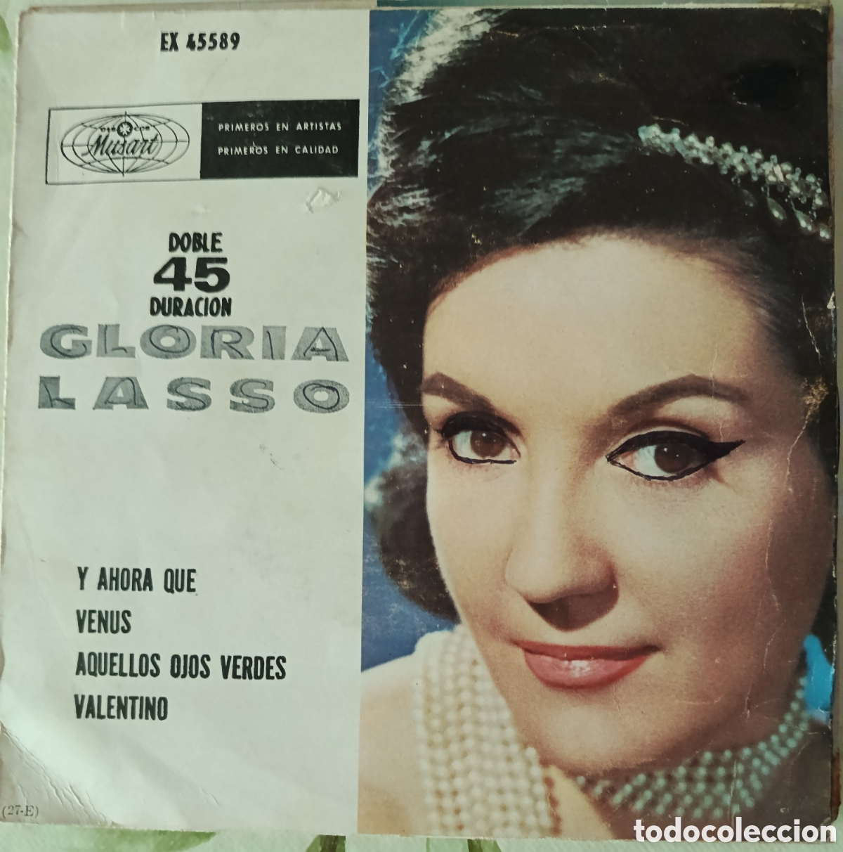 Discos de vinilo: Gloria Lasso Ep sello Musart editado en M&eacute;xico.