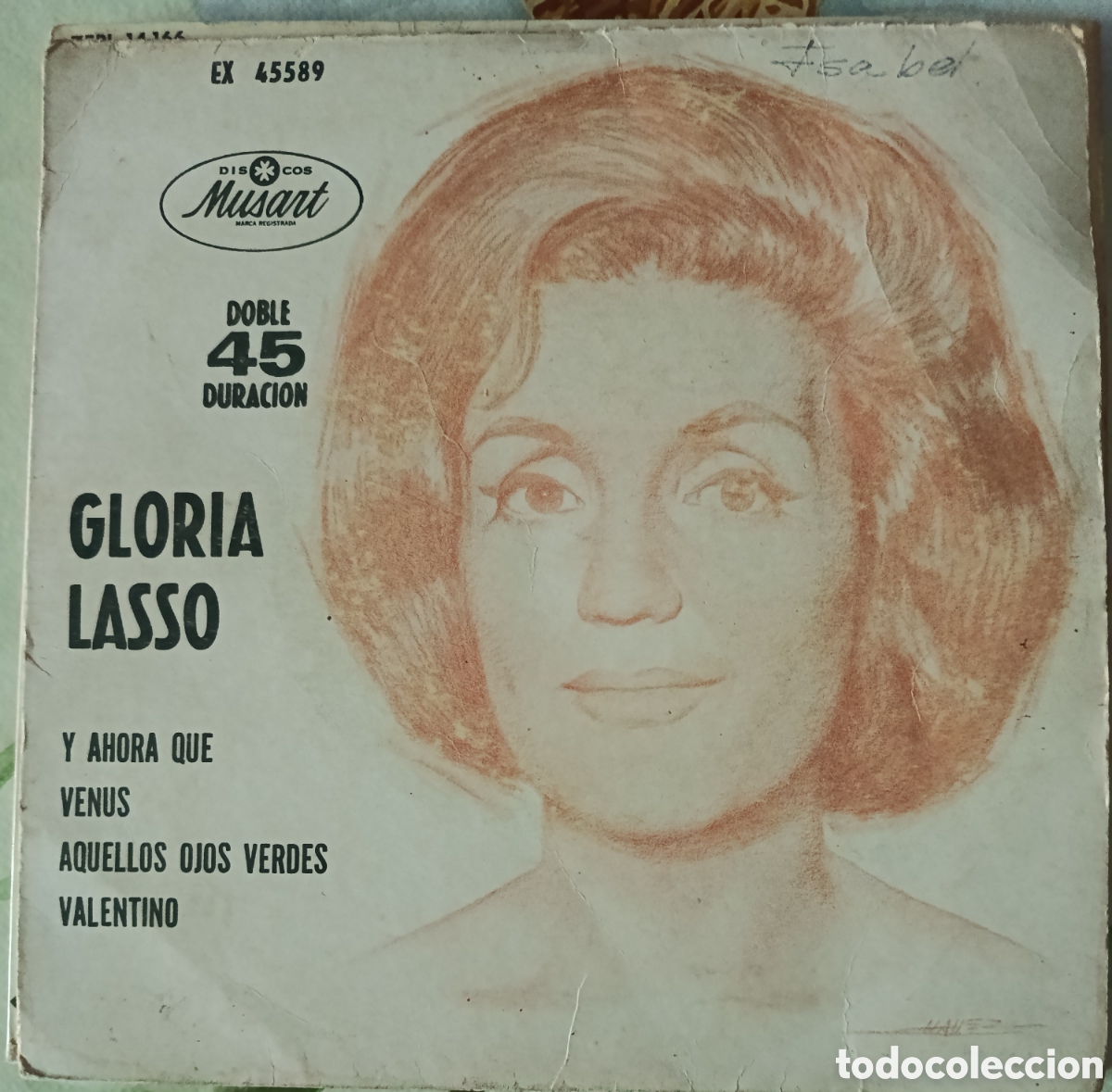 Discos de vinilo: Gloria Lasso Ep sello Musart editado en M&eacute;xico.