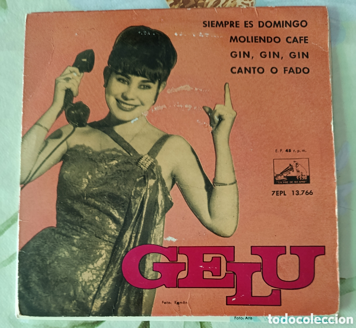 Discos de vinilo: Gelu Ep sello La voz de su amo editado en Espa&ntilde;a a&ntilde;o 1962.