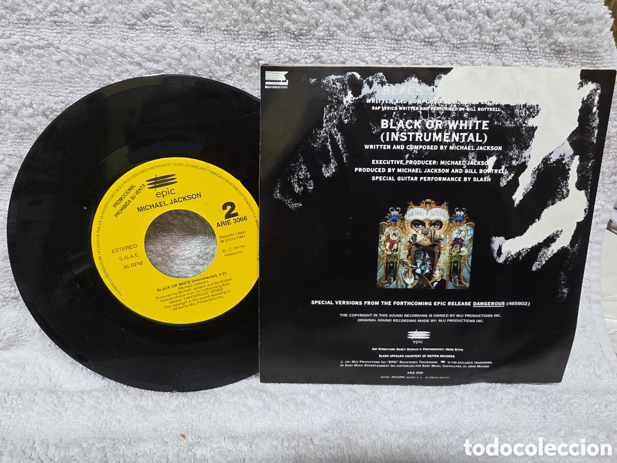 Discos de vinilo: Michael jackson/ black or white promo Spain 1991 - Foto 2