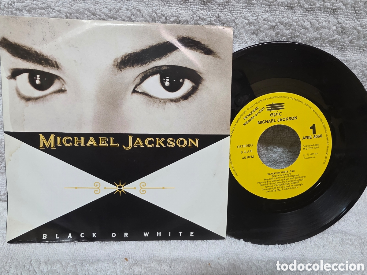 Discos de vinilo: Michael jackson/ black or white promo Spain 1991 - Foto 1
