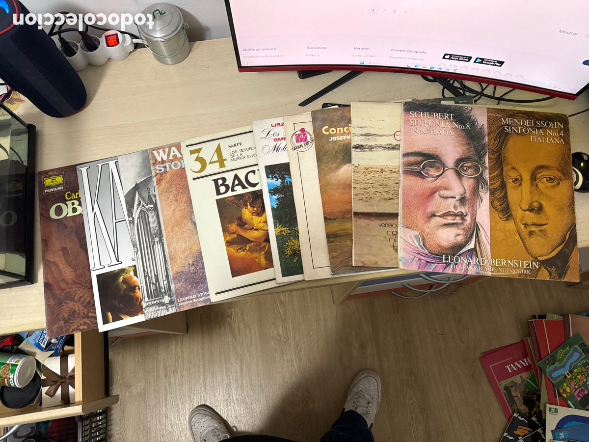 Discos de vinilo: Lote de 10 discos de vinilo de diferentes g&eacute;neros de m&uacute;sica