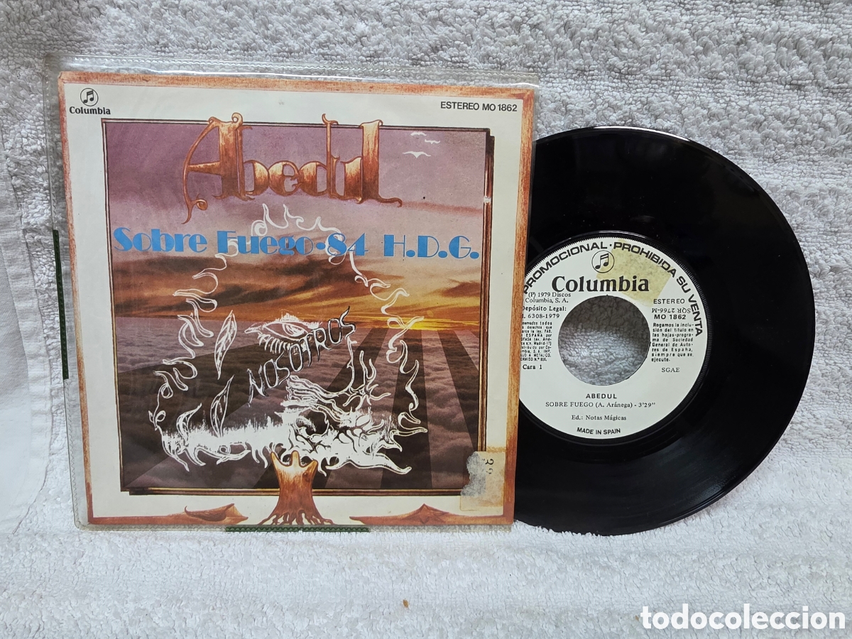 Discos de vinilo: Abedul &ndash; Sobre Fuego / 84 H.D.G. 1979 Promocional