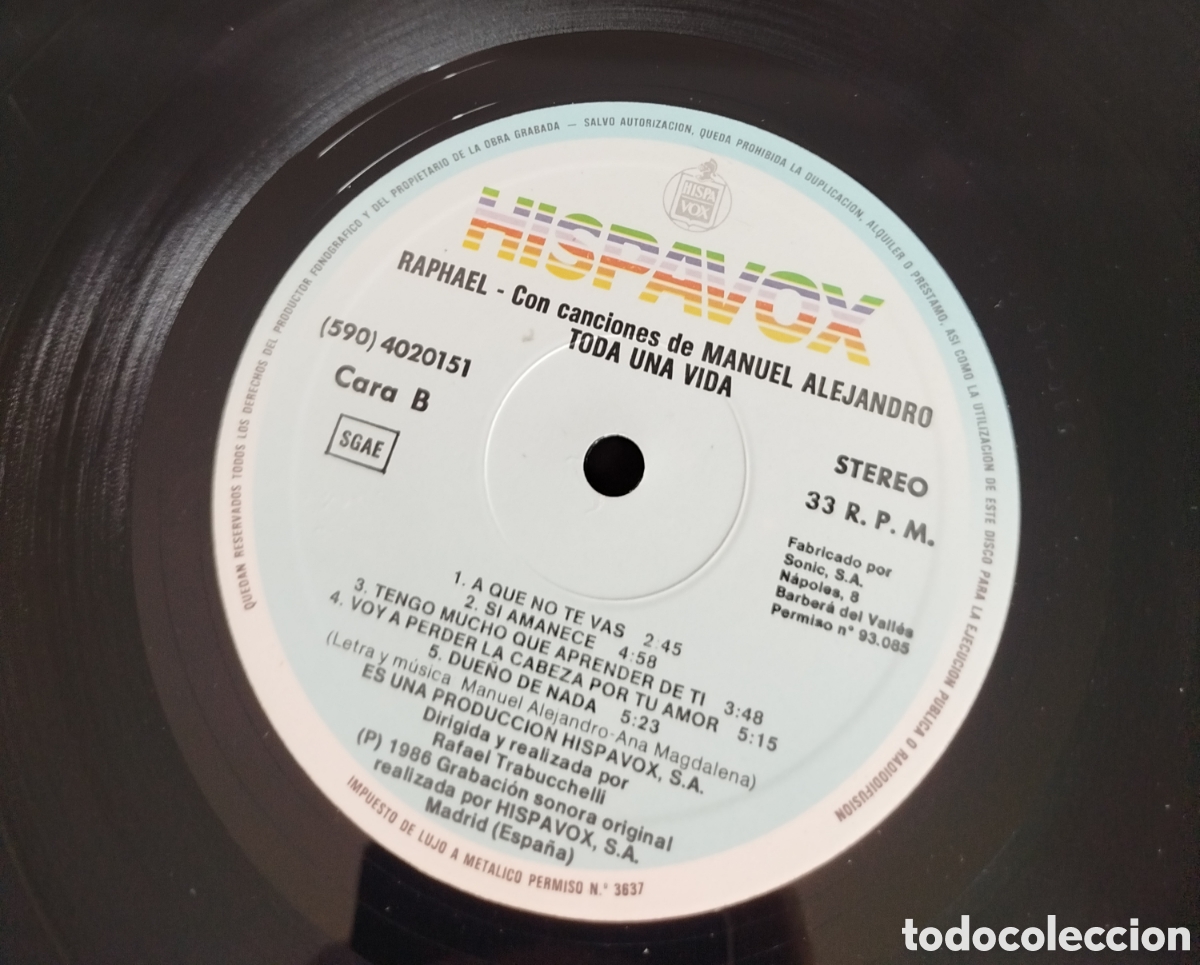 Discos de vinilo: Raphael - toda una vida - Foto 4