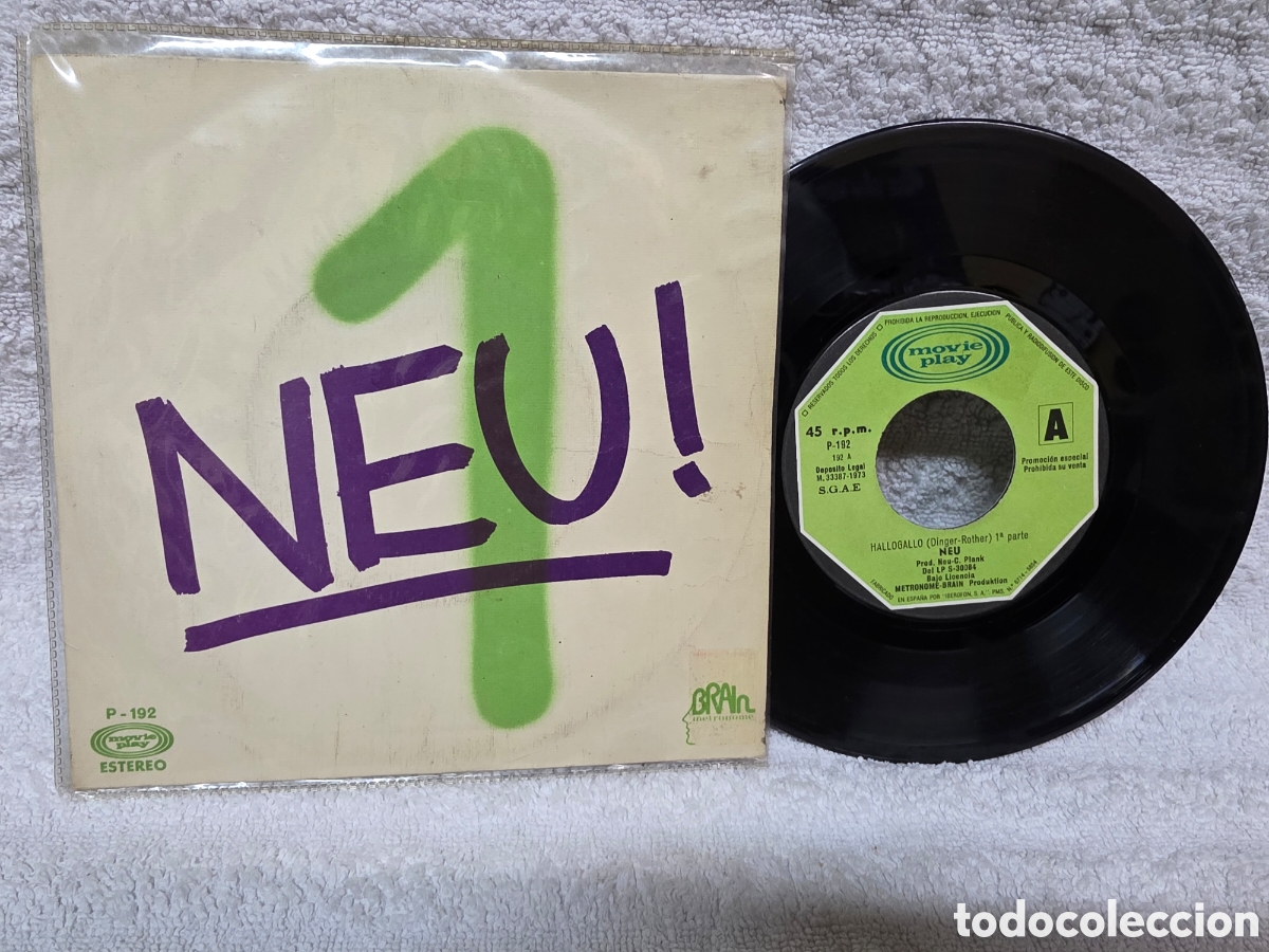 Discos de vinilo: Neu! &ndash; Hallogallo Promo espa&ntilde;ol excepcional 1973