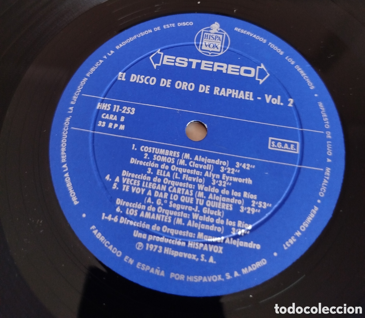 Discos de vinilo: Raphael - El disco de oro de Raphael. Vol. 2 - Foto 3