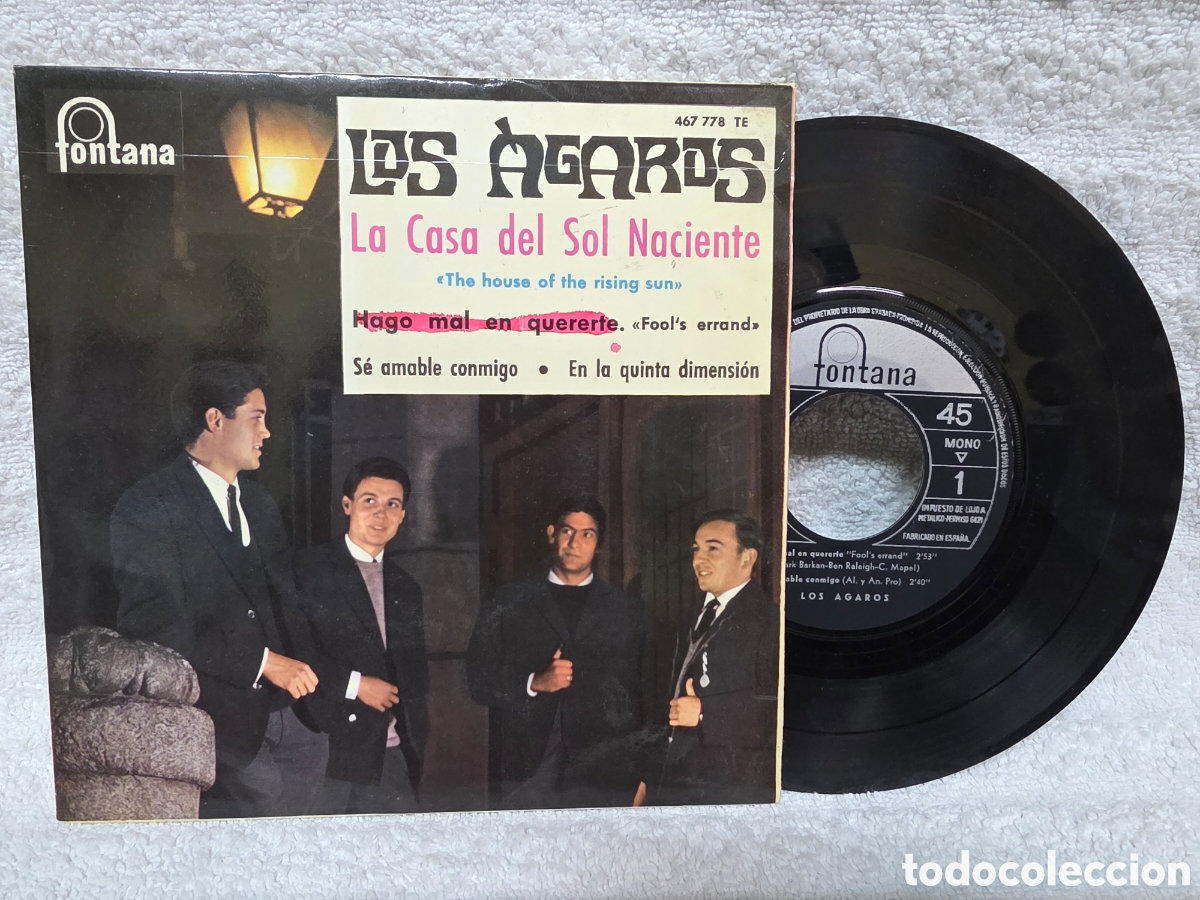 Discos de vinilo: Los Agaros &ndash; La Casa Del Sol Naciente Ep 1964 - Foto 1