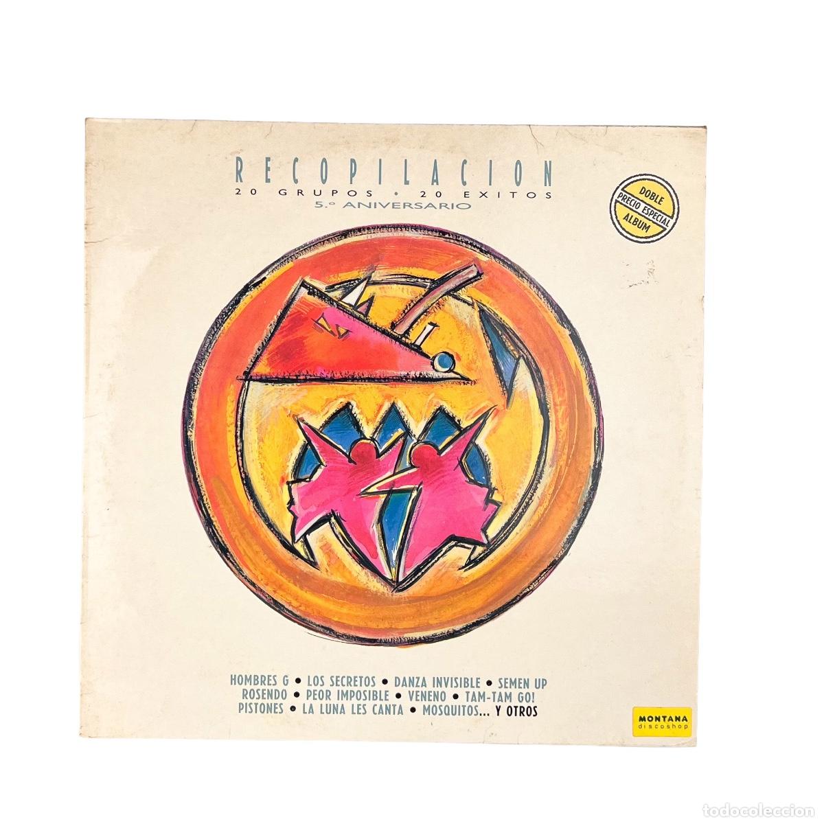 Vinyl records: 2xLP. Various. Recopilaci&oacute;n. 20 Grupos. 20 &Eacute;xitos. 5&ordm; Aniversario (VG/VG+)