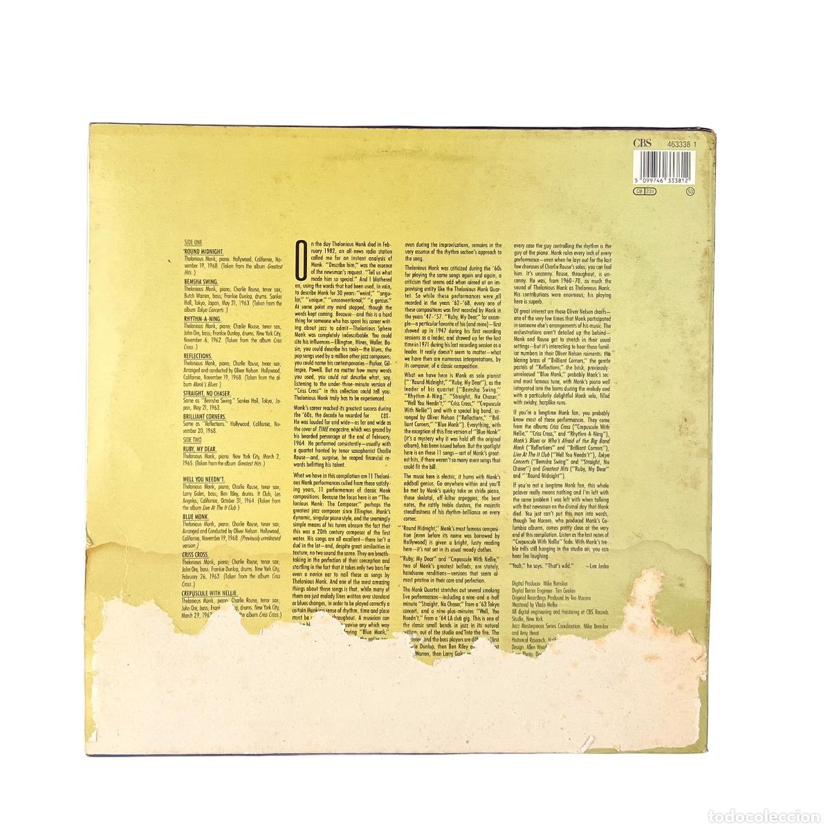 Discos de vinilo: LP. Thelonious Monk. The Composer (VG/F) - Foto 2